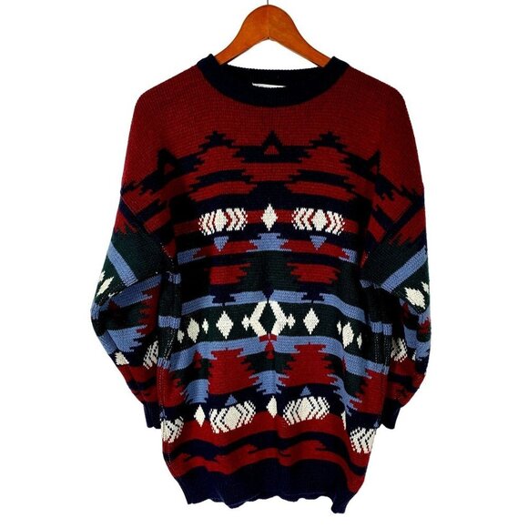 Main Frame Womens 100% Acrylic Oversized Christmas Chunky Sweater Size Medium - Picture 1 of 3